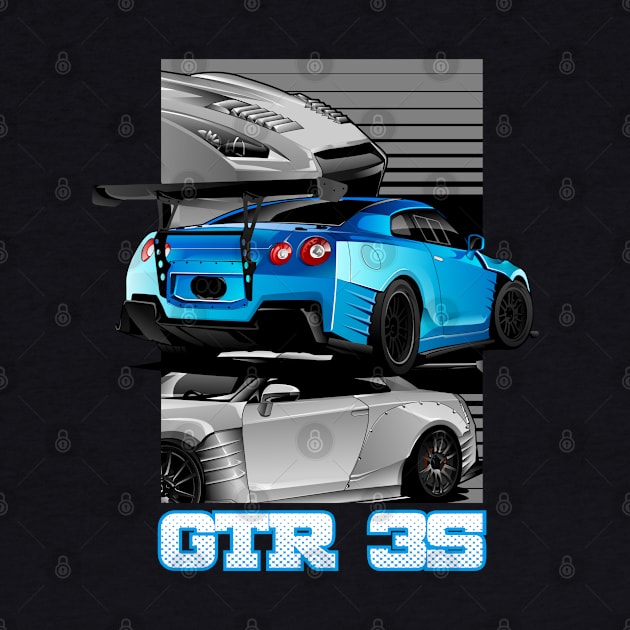 Nissan GTR 35 Blue by aredie19